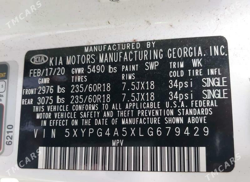 Kia Sorento 2020 - 308 000 TMT - Ашхабад - img 10