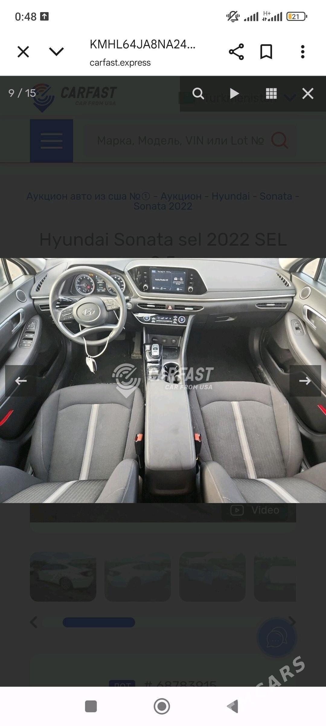 Hyundai Sonata 2022 - 313 000 TMT - Aşgabat - img 7