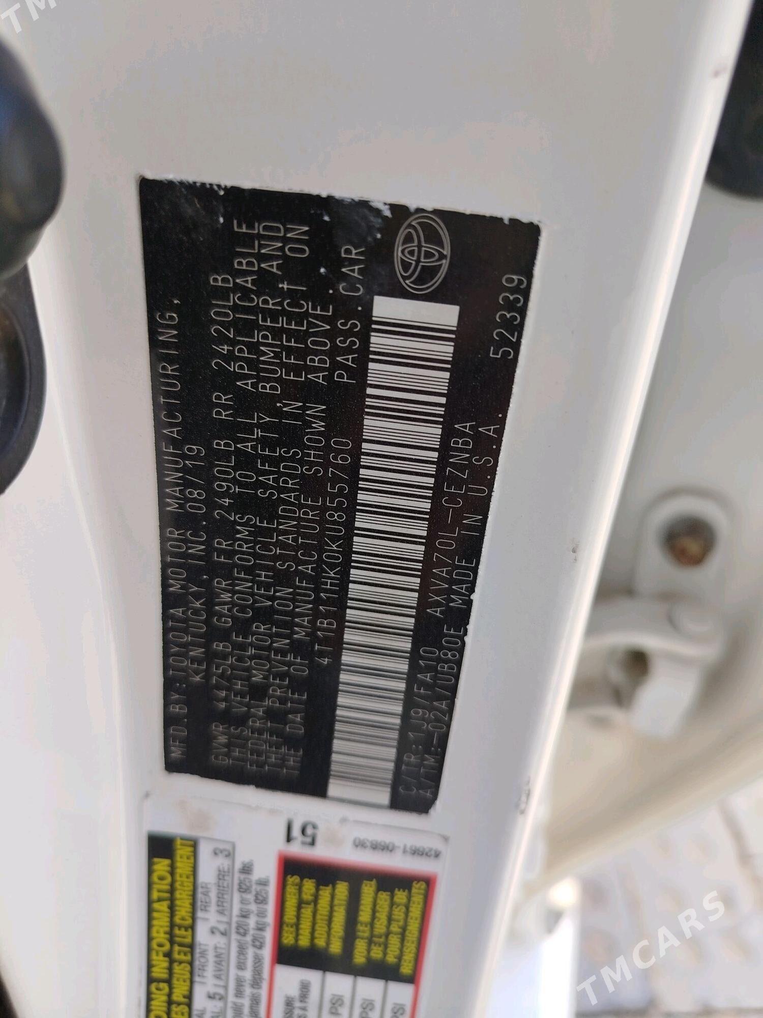 Toyota Camry 2019 - 265 000 TMT - Мары - img 7