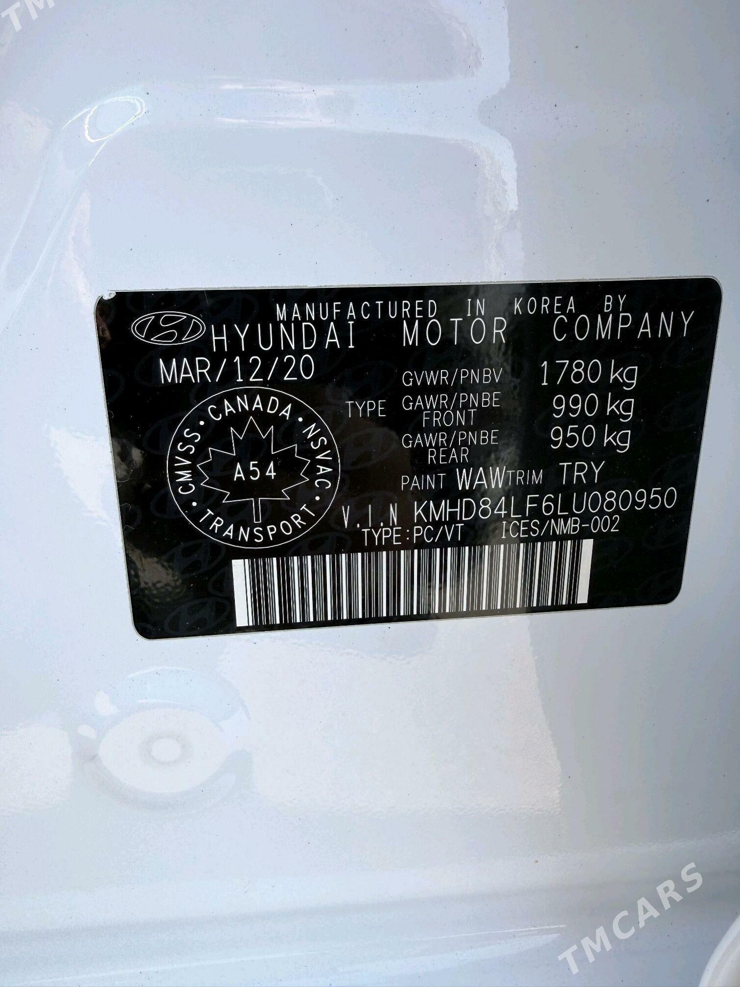 Hyundai Elantra 2020 - 225 000 TMT - Ашхабад - img 8