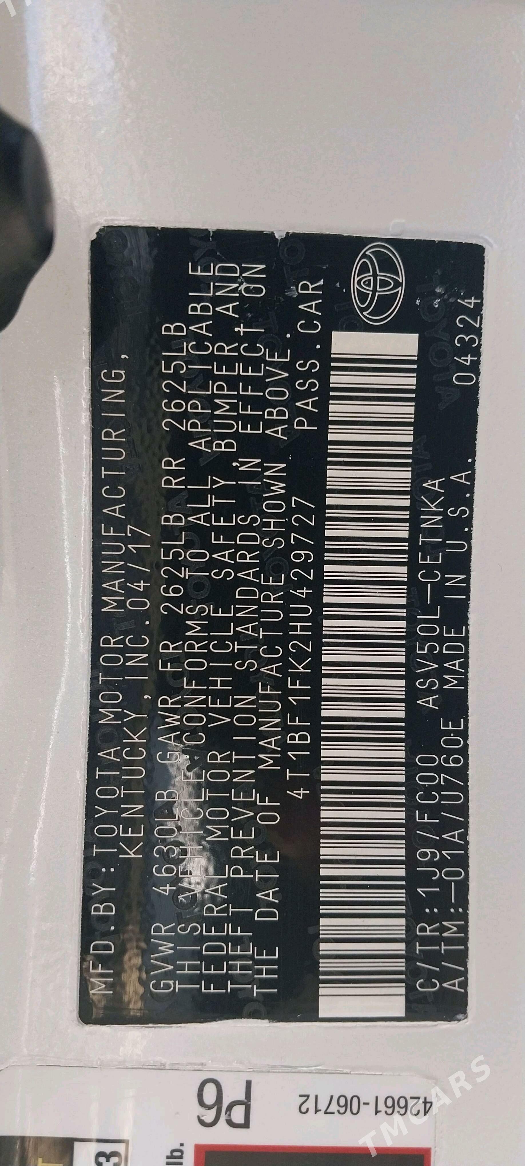 Toyota Camry 2017 - 300 000 TMT - Aşgabat - img 4