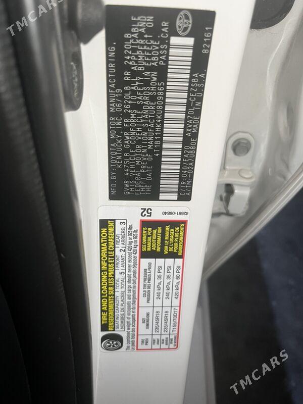 Toyota Camry 2019 - 320 000 TMT - Ашхабад - img 4