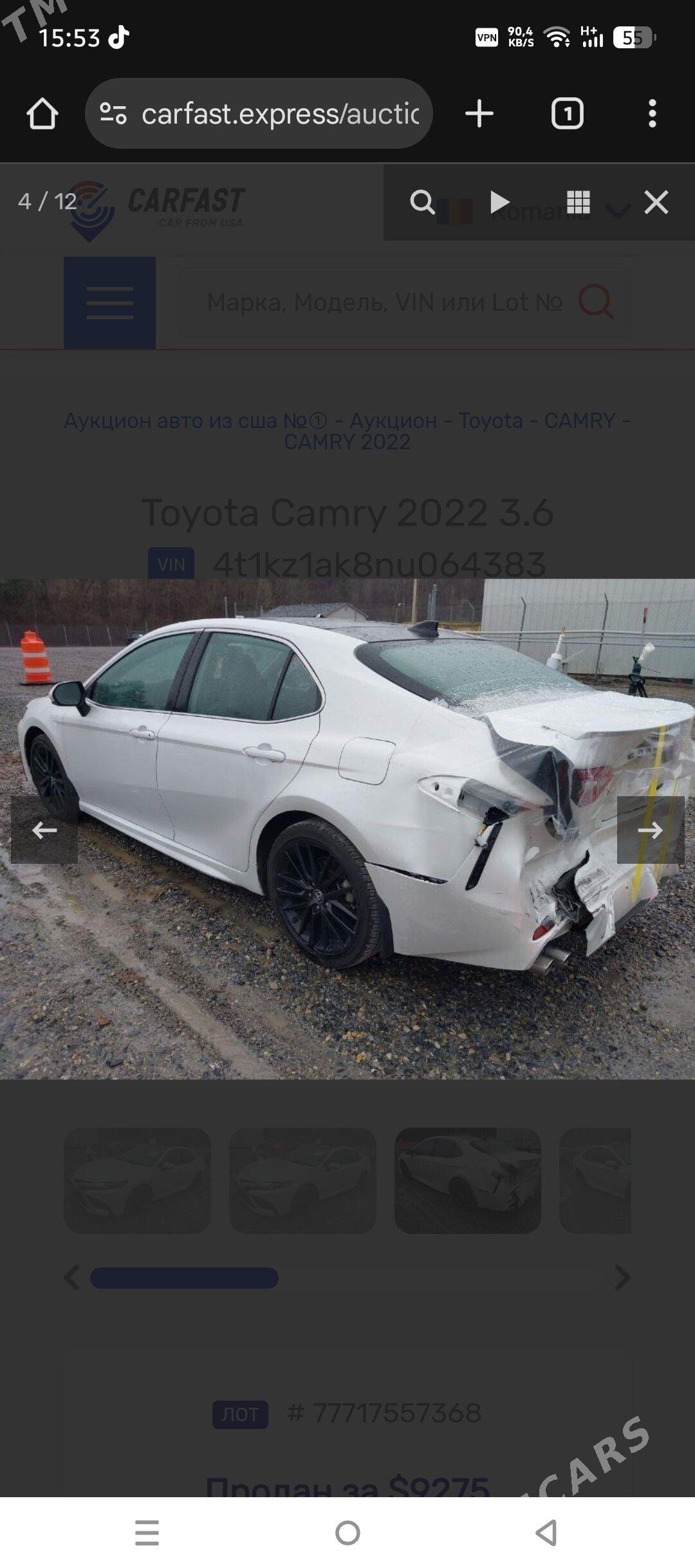Toyota Camry 2022 - 455 000 TMT - Ашхабад - img 8