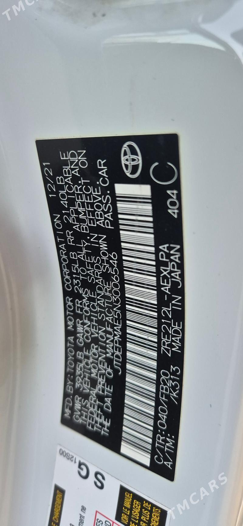 Toyota Corolla 2022 - 256 000 TMT - Ашхабад - img 8