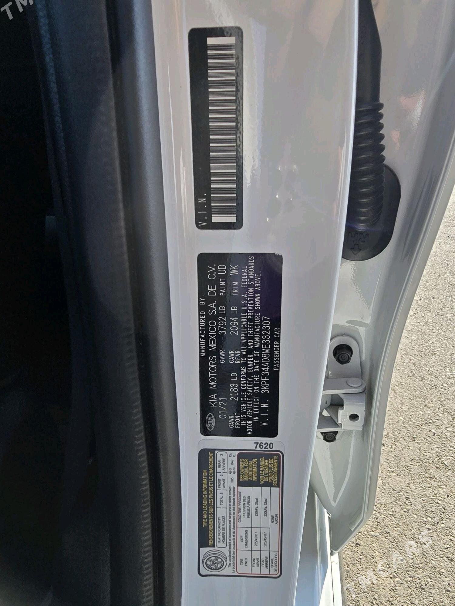 Kia Forte 2021 - 260 000 TMT - Ашхабад - img 8