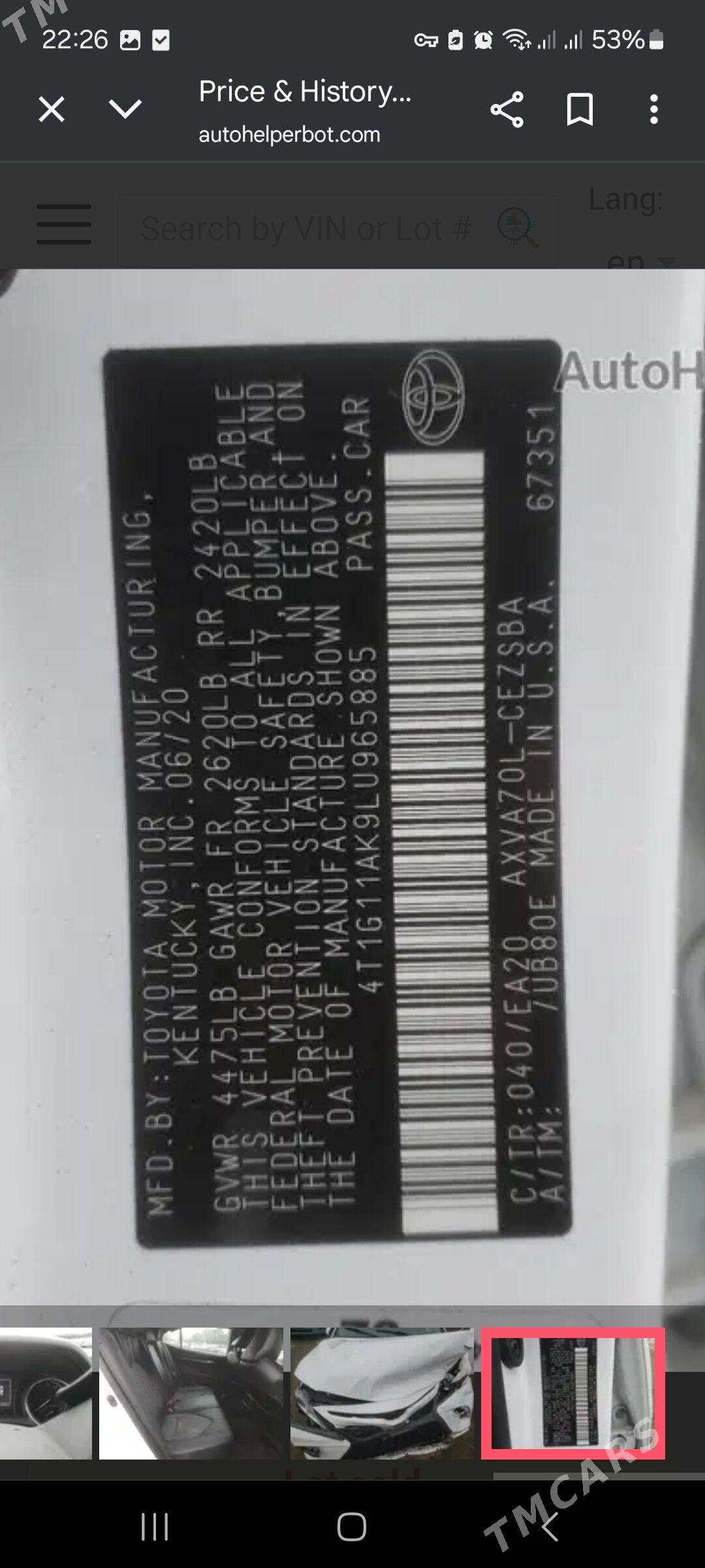 Toyota Camry 2020 - 286 000 TMT - Aşgabat - img 7