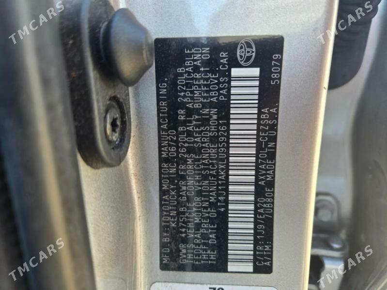 Toyota Camry 2020 - 305 000 TMT - Мары - img 4