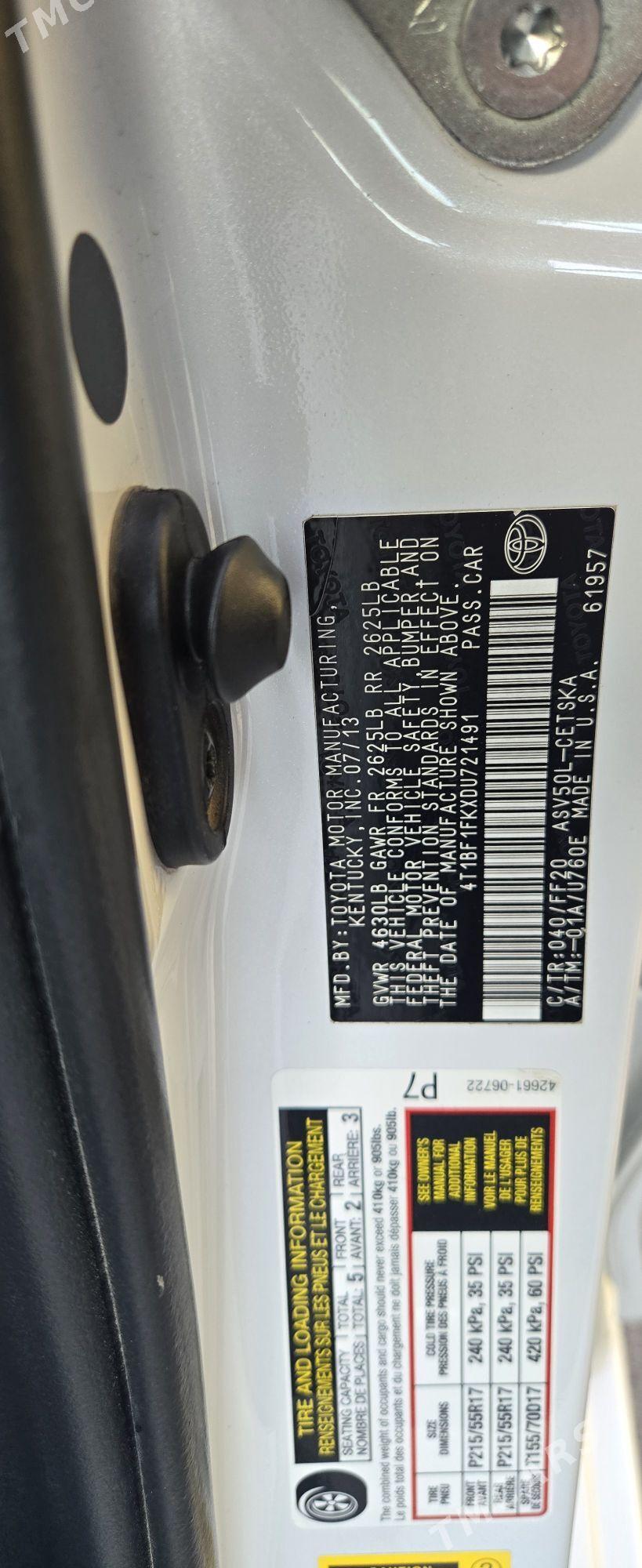 Toyota Camry 2013 - 260 000 TMT - Ак-Бугдайский этрап - img 3