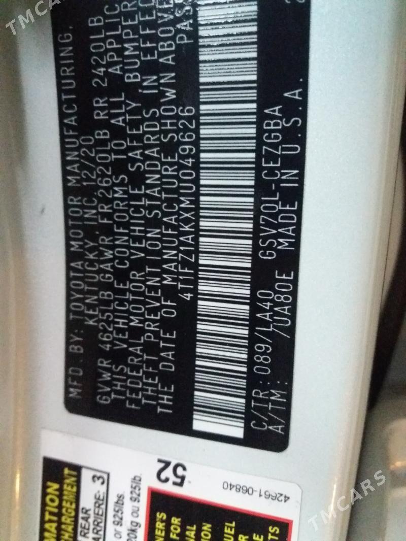 Toyota Camry 2021 - 500 000 TMT - Ашхабад - img 5