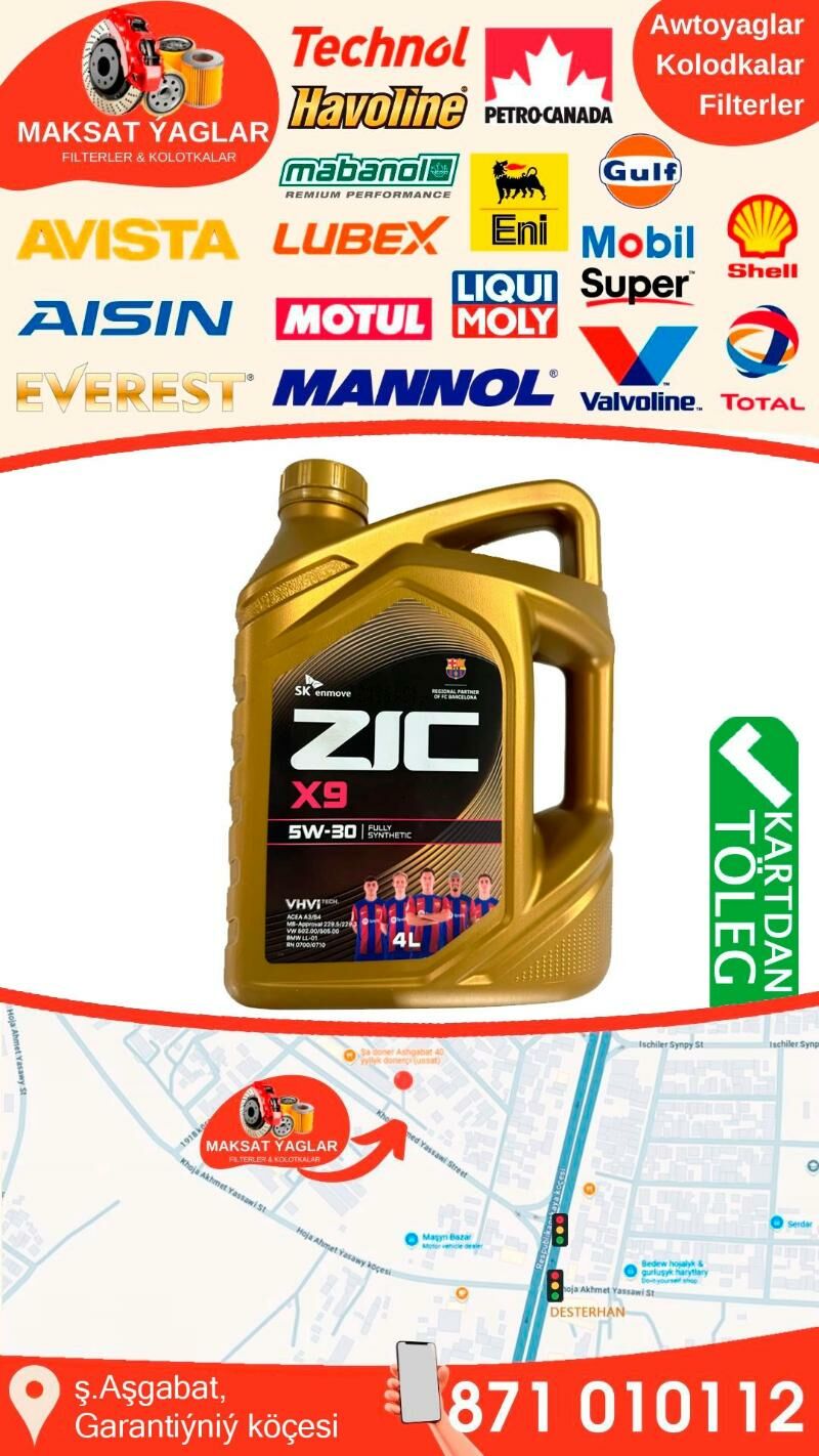 MOTOR YAGY ZIC X9 5W-30 - Ашхабад - img 1