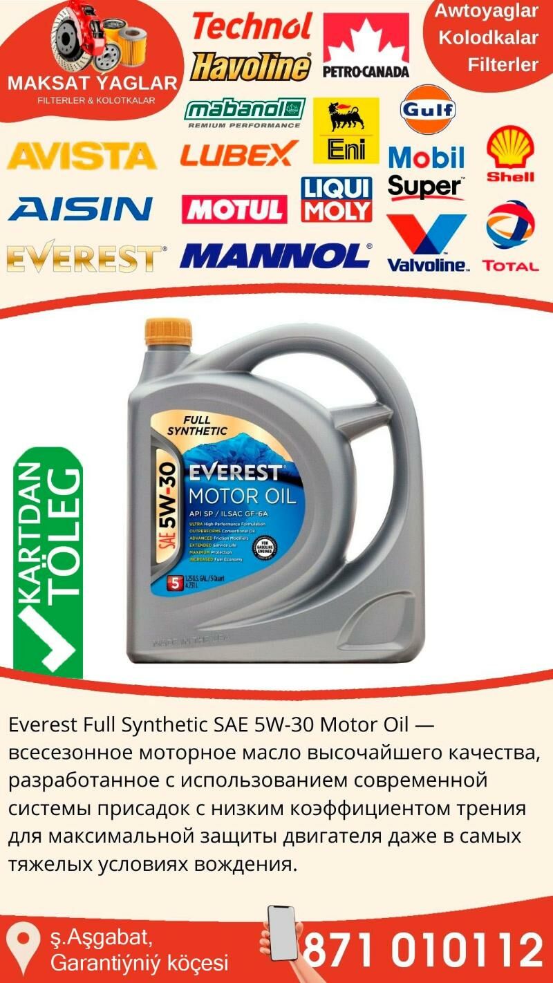 EVEREST ORIGINAL MOTOR YAGLARY - Ашхабад - img 8