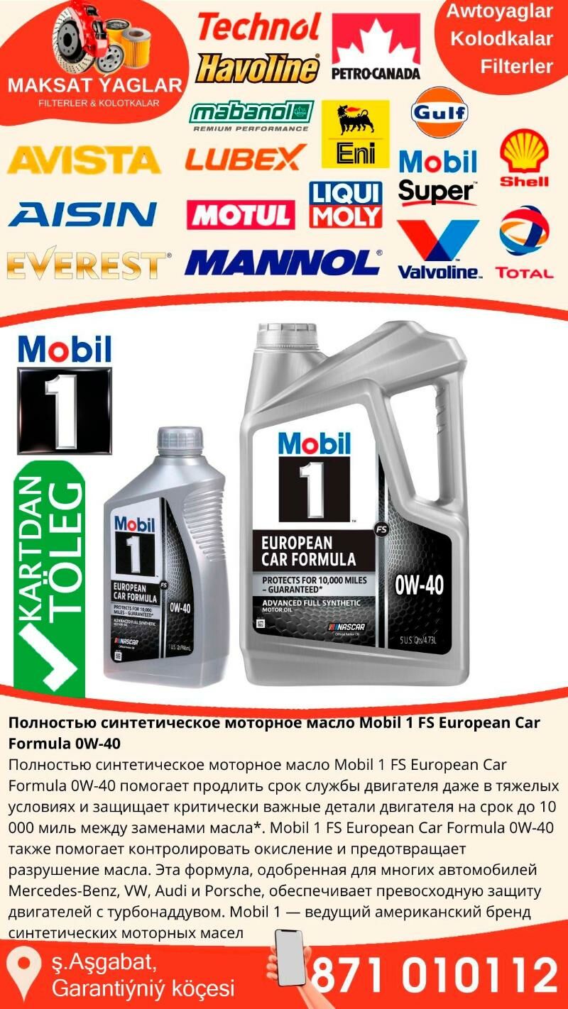 MOBIL 1 ÝAGLARY МАСЛА МОБИЛЬ 1 - Ашхабад - img 4