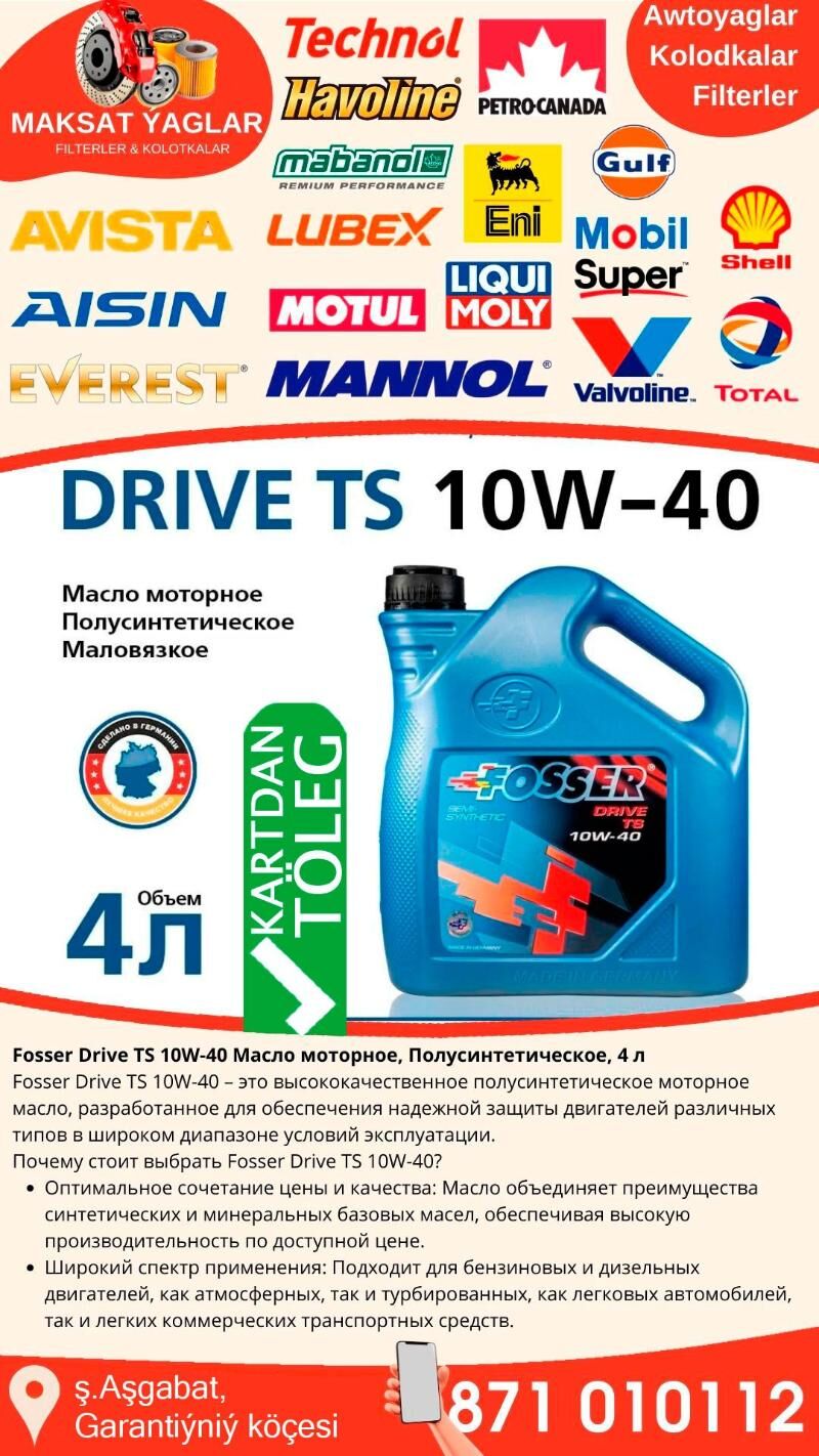FOSSER MOTOR YAGLARY МАСЛО - Ашхабад - img 6