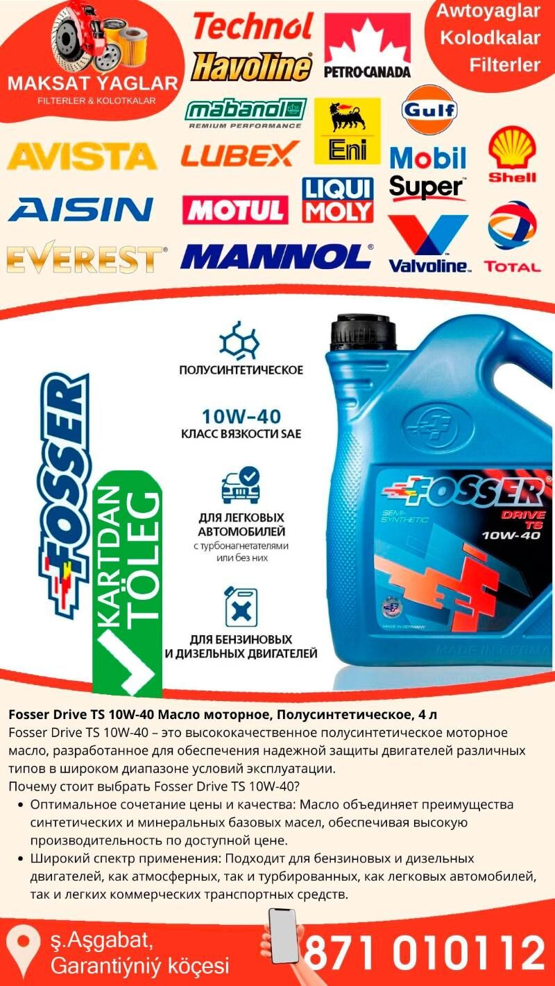 FOSSER MOTOR YAGLARY МАСЛО - Ашхабад - img 5