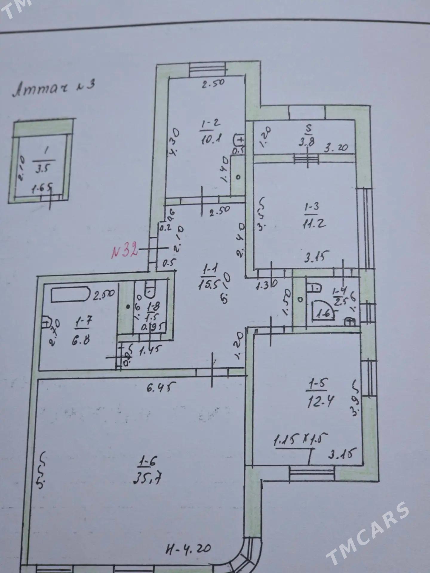 Элитка 3Комнаты 100м2 - ул. Советская (Гарашсызлык шаёлы) - img 9