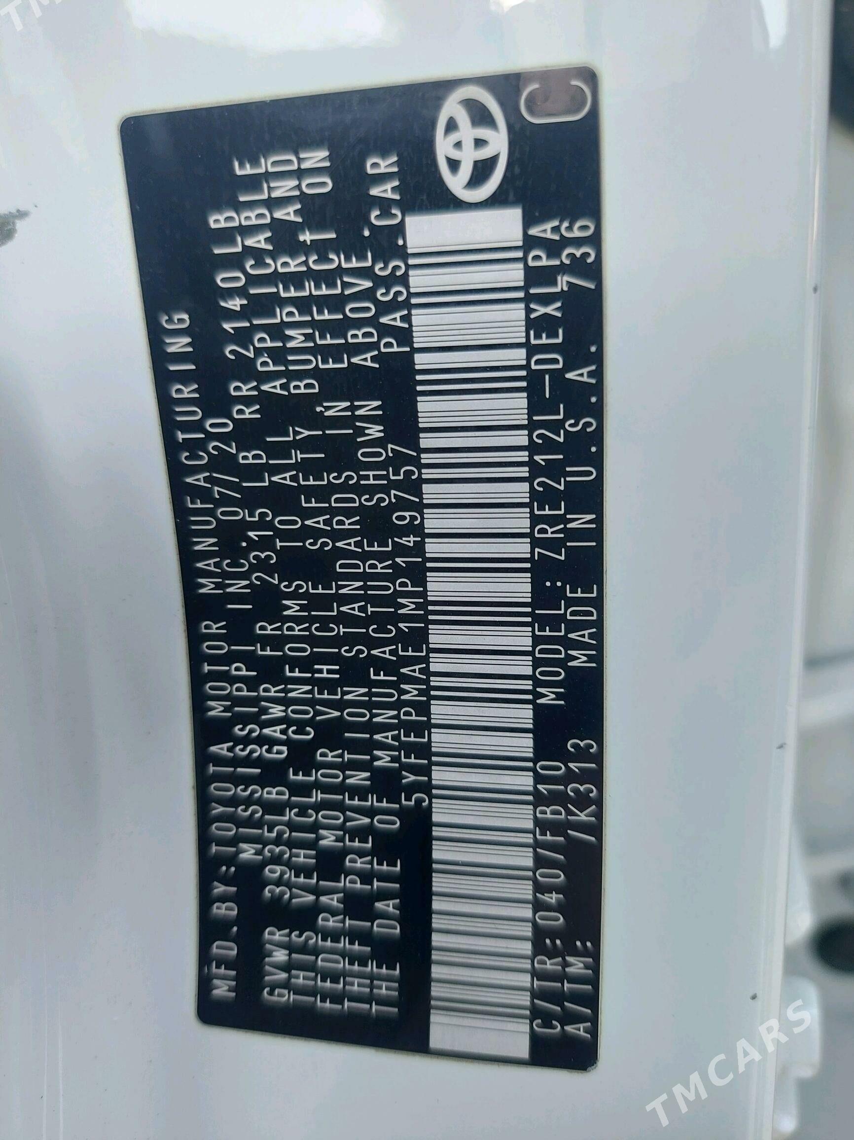 Toyota Corolla 2020 - 235 000 TMT - Ашхабад - img 10