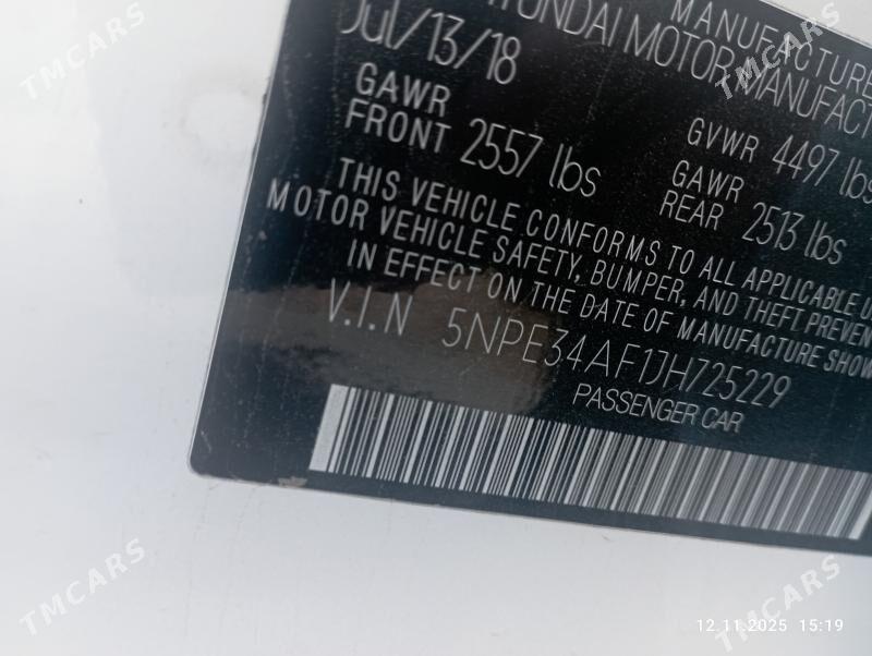 Hyundai Sonata 2019 - 260 000 TMT - Ашхабад - img 5