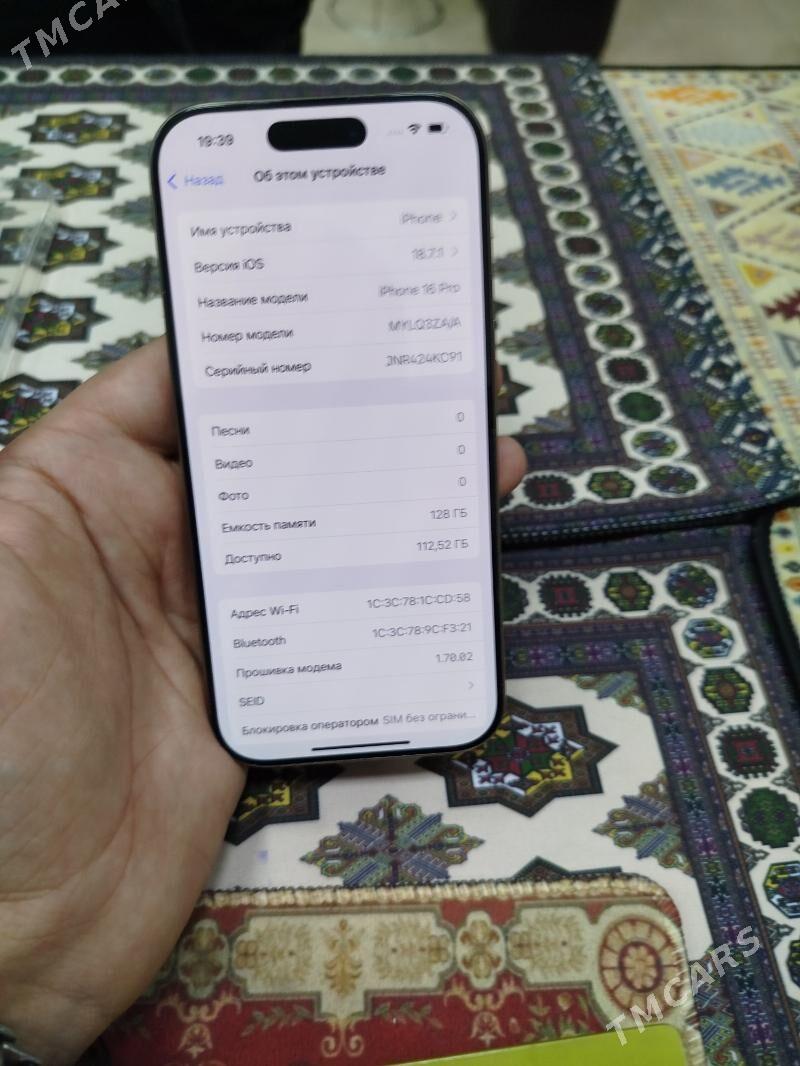 iphone 16 pro 128gb 92% ZA/A - Daşoguz - img 4