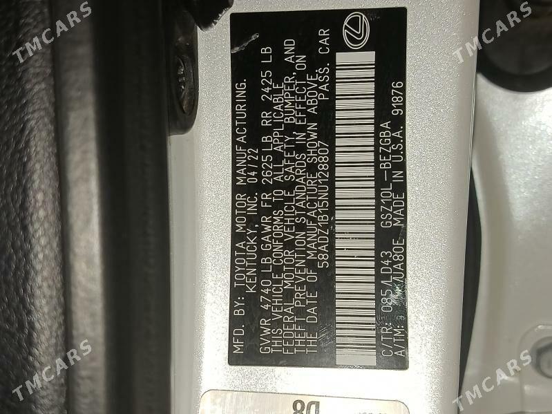 Lexus ES 350 2022 - 700 000 TMT - Мары - img 8