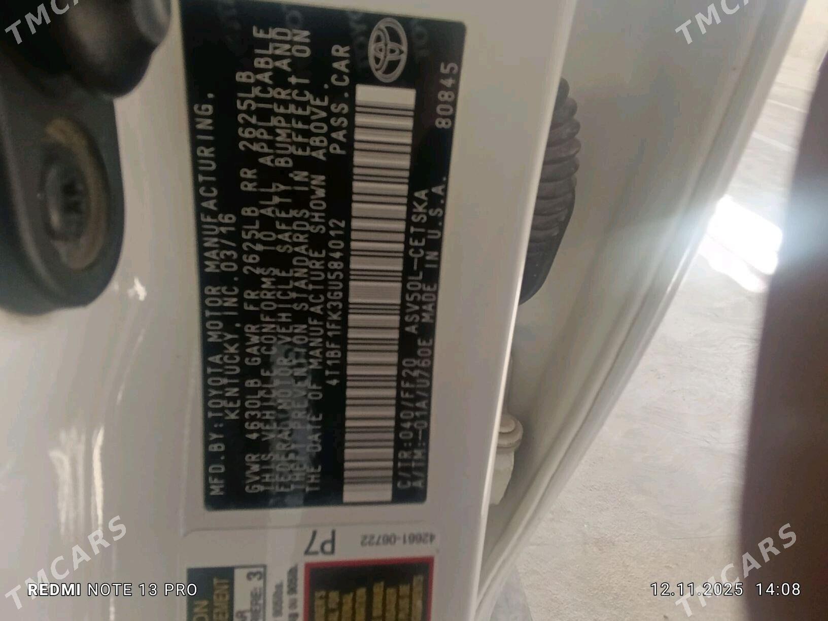 Toyota Camry 2016 - 275 000 TMT - Aşgabat - img 10