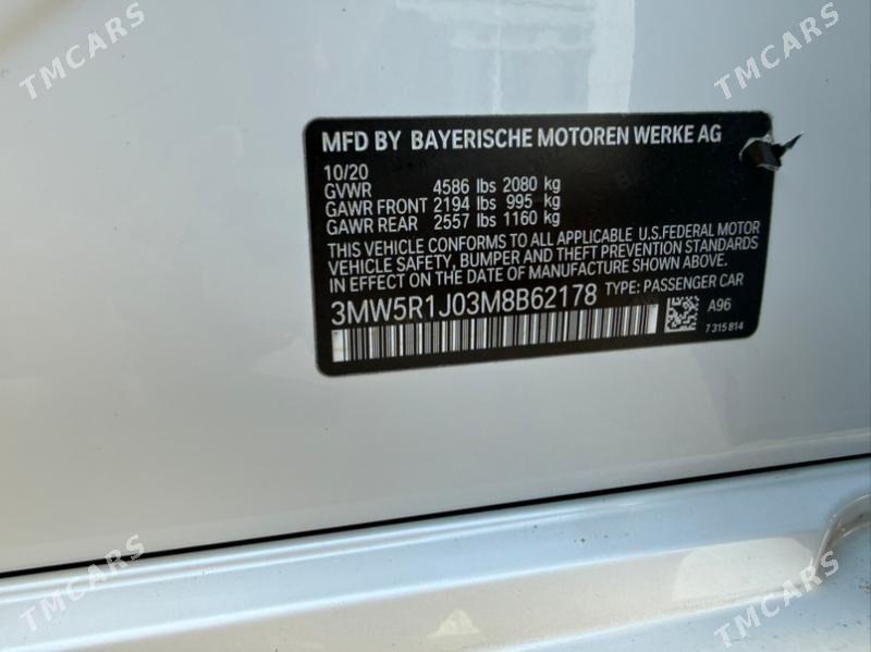 BMW 330 2021 - 538 000 TMT - Aşgabat - img 10