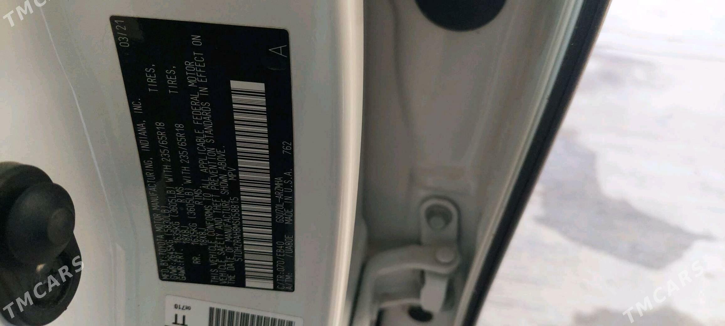 Toyota Highlander 2021 - 610 000 TMT - Кипджак - img 6