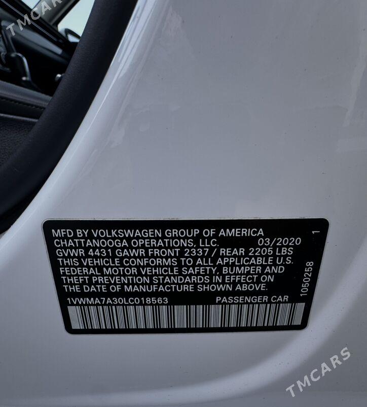 Volkswagen Passat 2020 - 330 000 TMT - Aşgabat - img 9