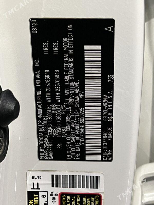 Toyota Highlander 2020 - 530 000 TMT - Ашхабад - img 10