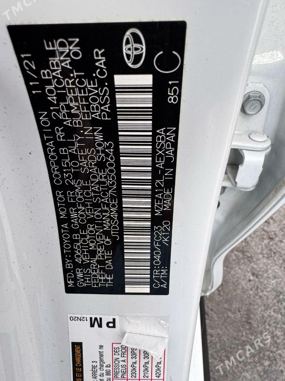 Toyota Corolla 2021 - 295 000 TMT - Türkmenabat - img 10