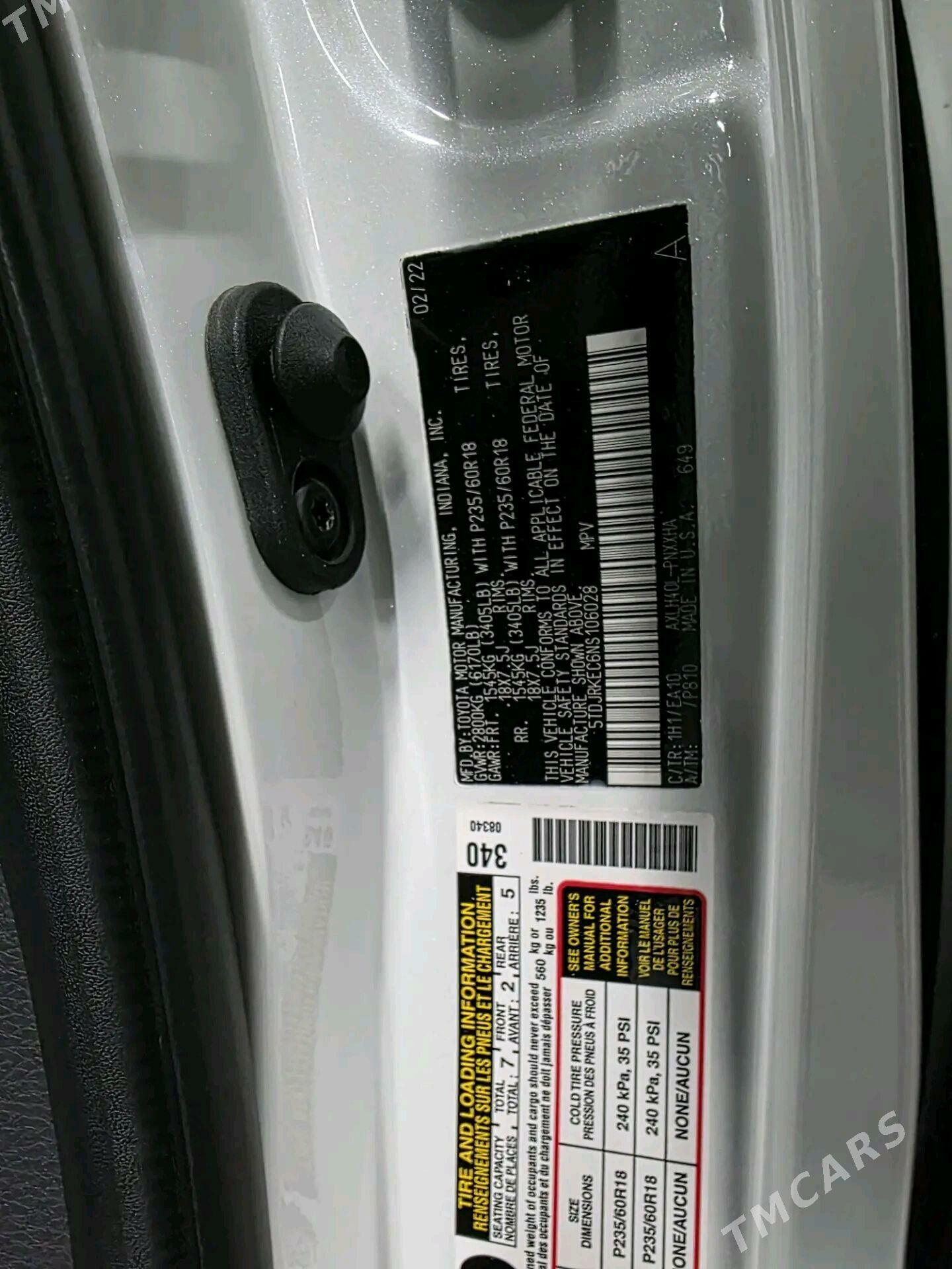 Toyota Sienna 2022 - 550 000 TMT - Кипджак - img 8