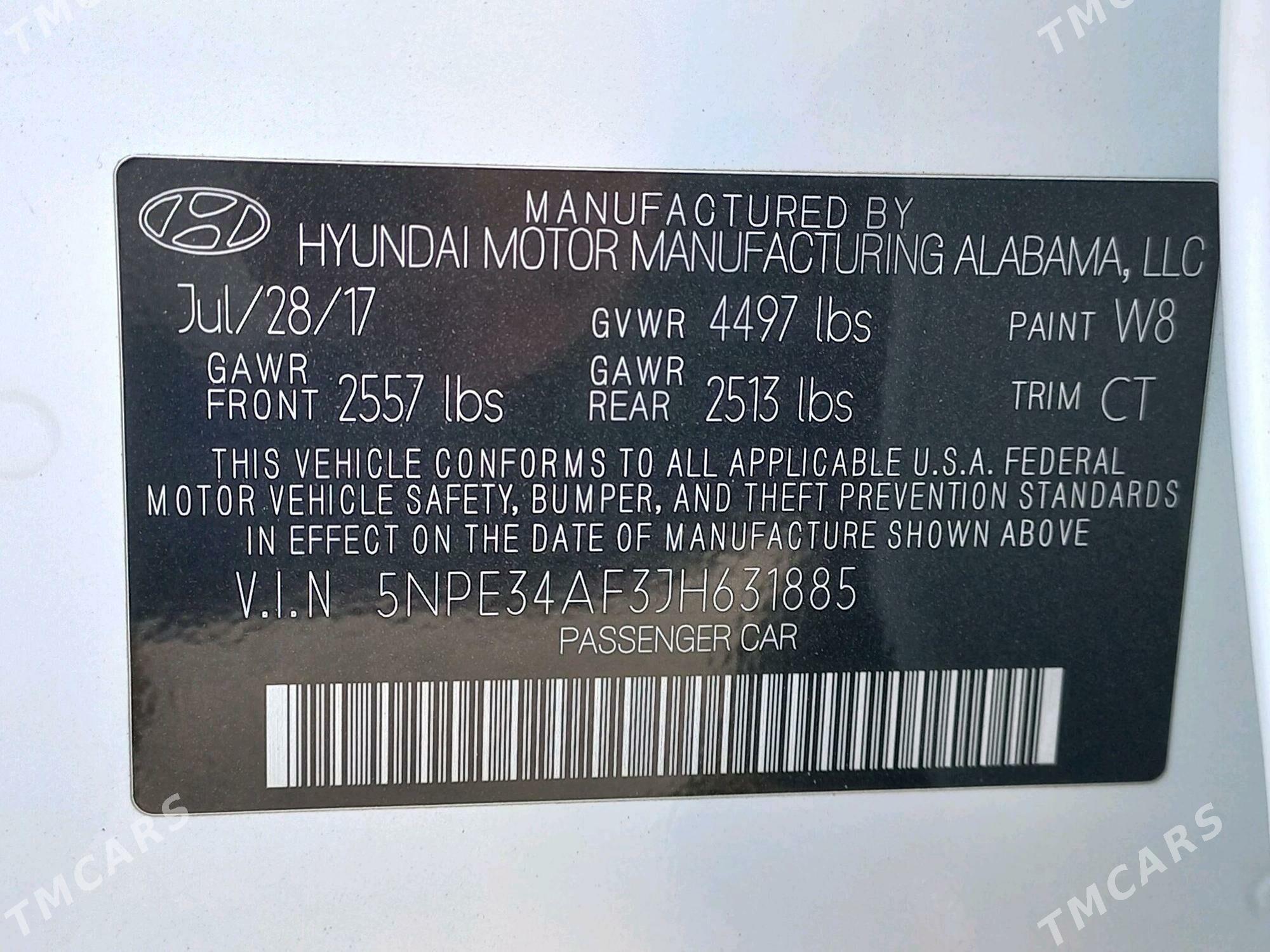 Hyundai Sonata 2018 - 195 000 TMT - Бузмеин - img 10