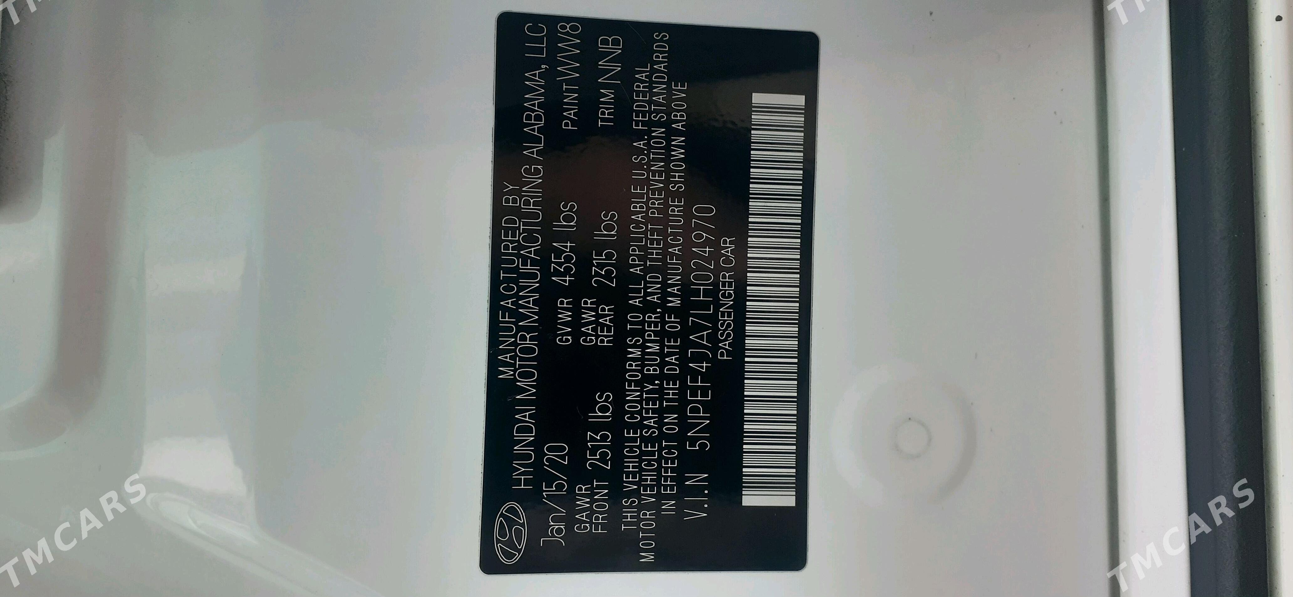 Hyundai Sonata 2020 - 267 000 TMT - Ашхабад - img 4