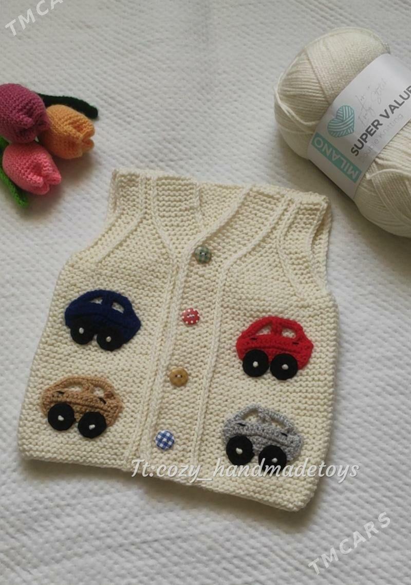 Örülen ýeňsiz/вязаная жилетка - Туркменбаши - img 2