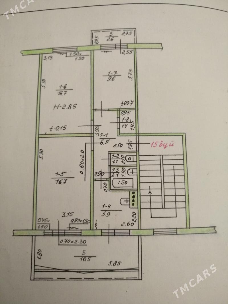 Ким район 3-х ком на 4 этаже - Ким район - img 6