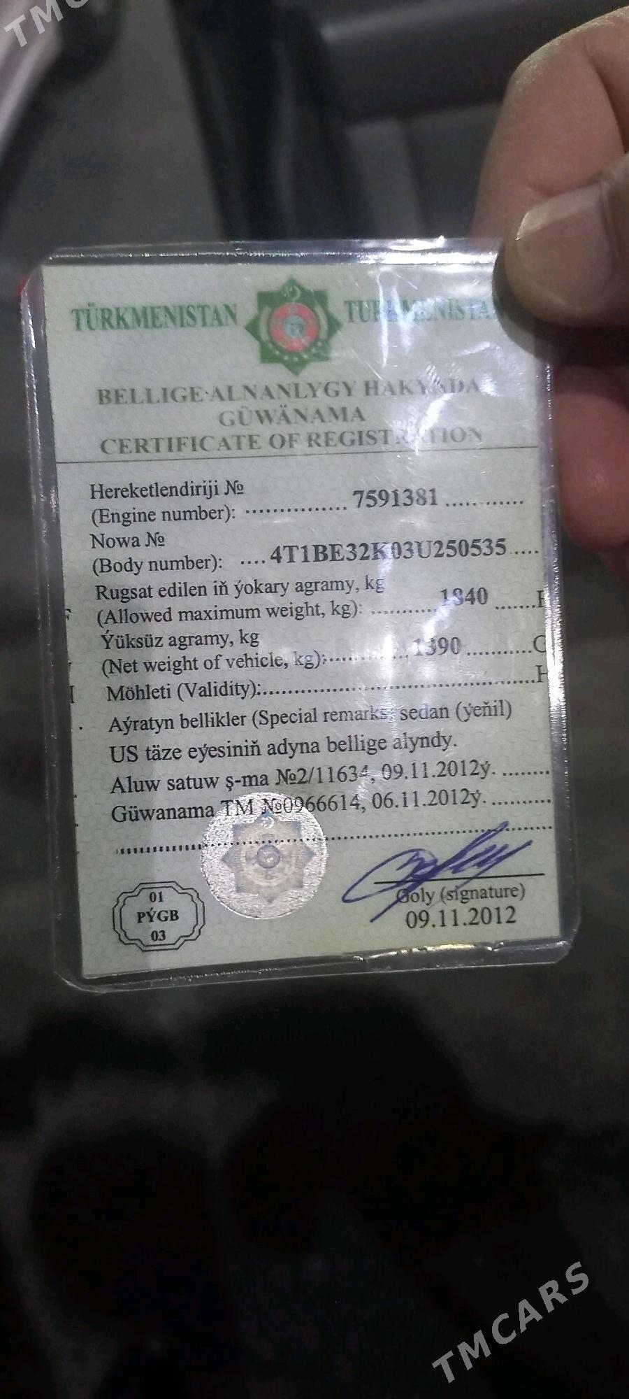 Toyota Camry 2003 - 175 000 TMT - Köneürgenç - img 8