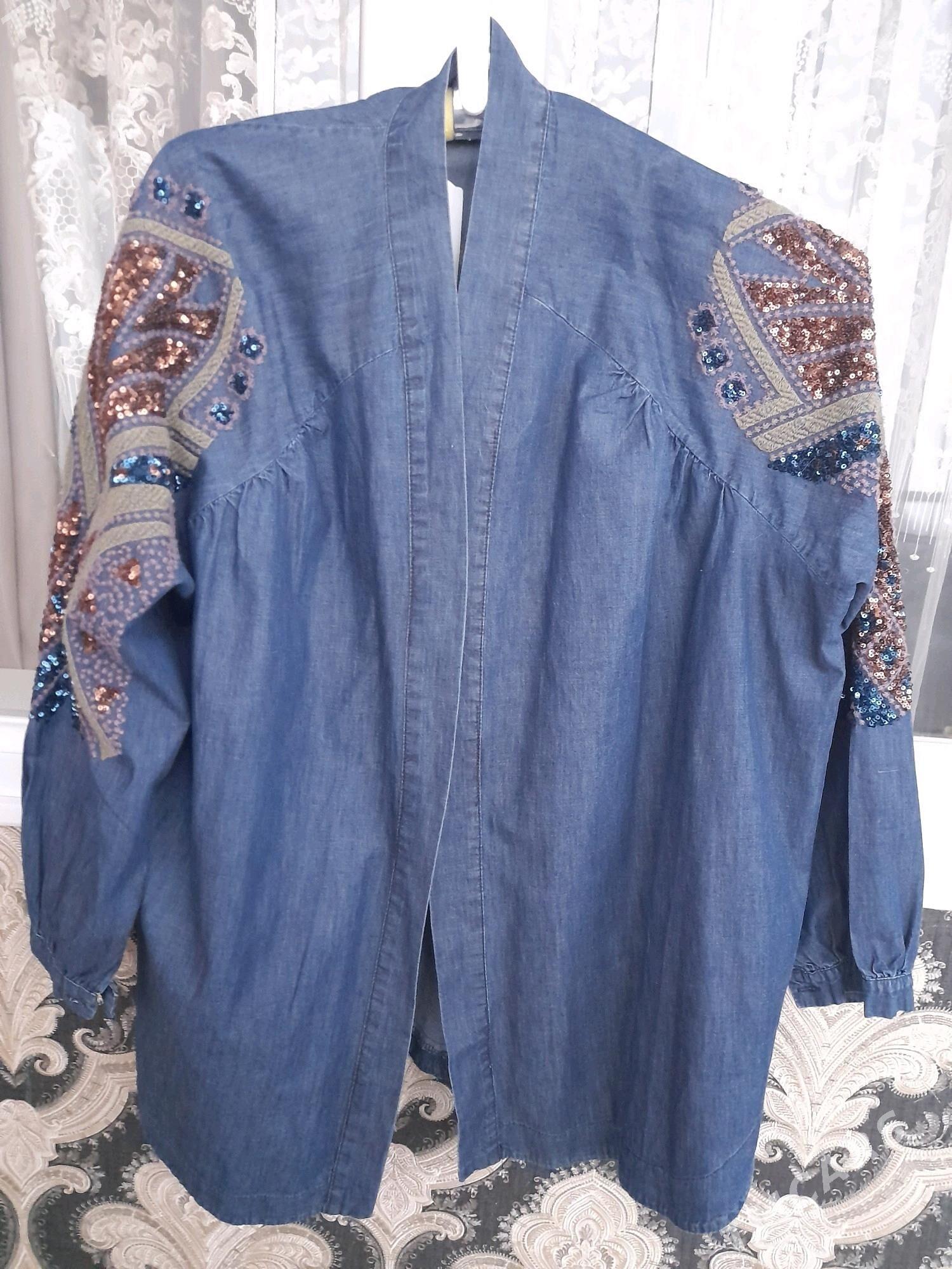 кардиган джинсовый 56 размер - Aşgabat - img 2