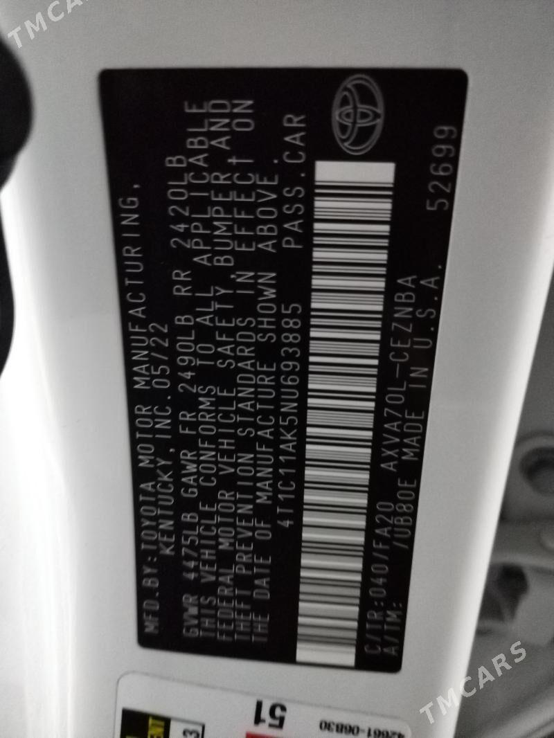 Toyota Camry 2022 - 355 000 TMT - Балканабат - img 10