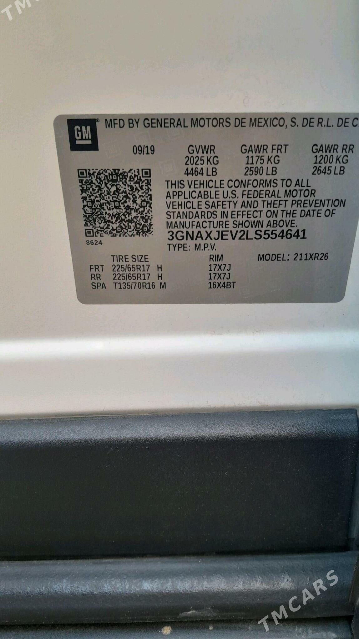 Chevrolet Equinox 2019 - 210 000 TMT - Çoganly - img 4