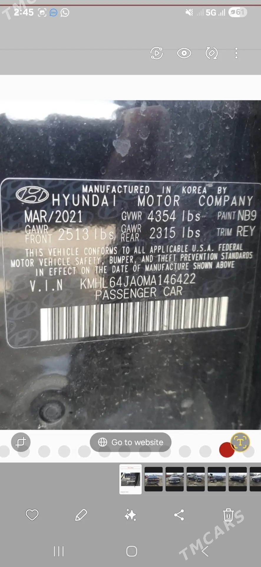 Hyundai Sonata 2021 - 250 000 TMT - Ашхабад - img 5