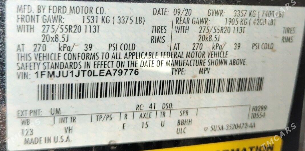 Ford Expedition 2020 - 480 000 TMT - Байрамали - img 8