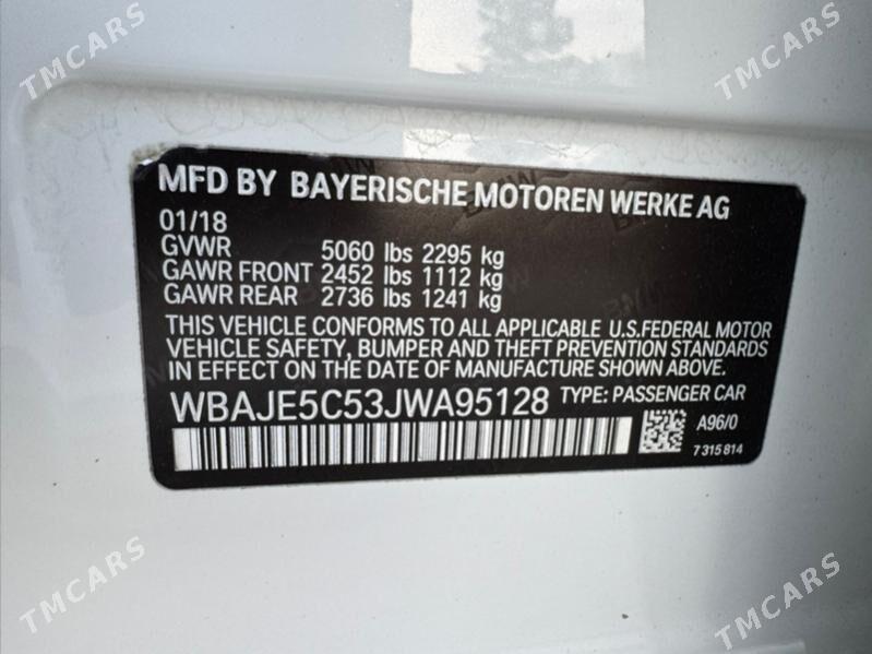 BMW 540 2018 - 688 000 TMT - Ашхабад - img 10