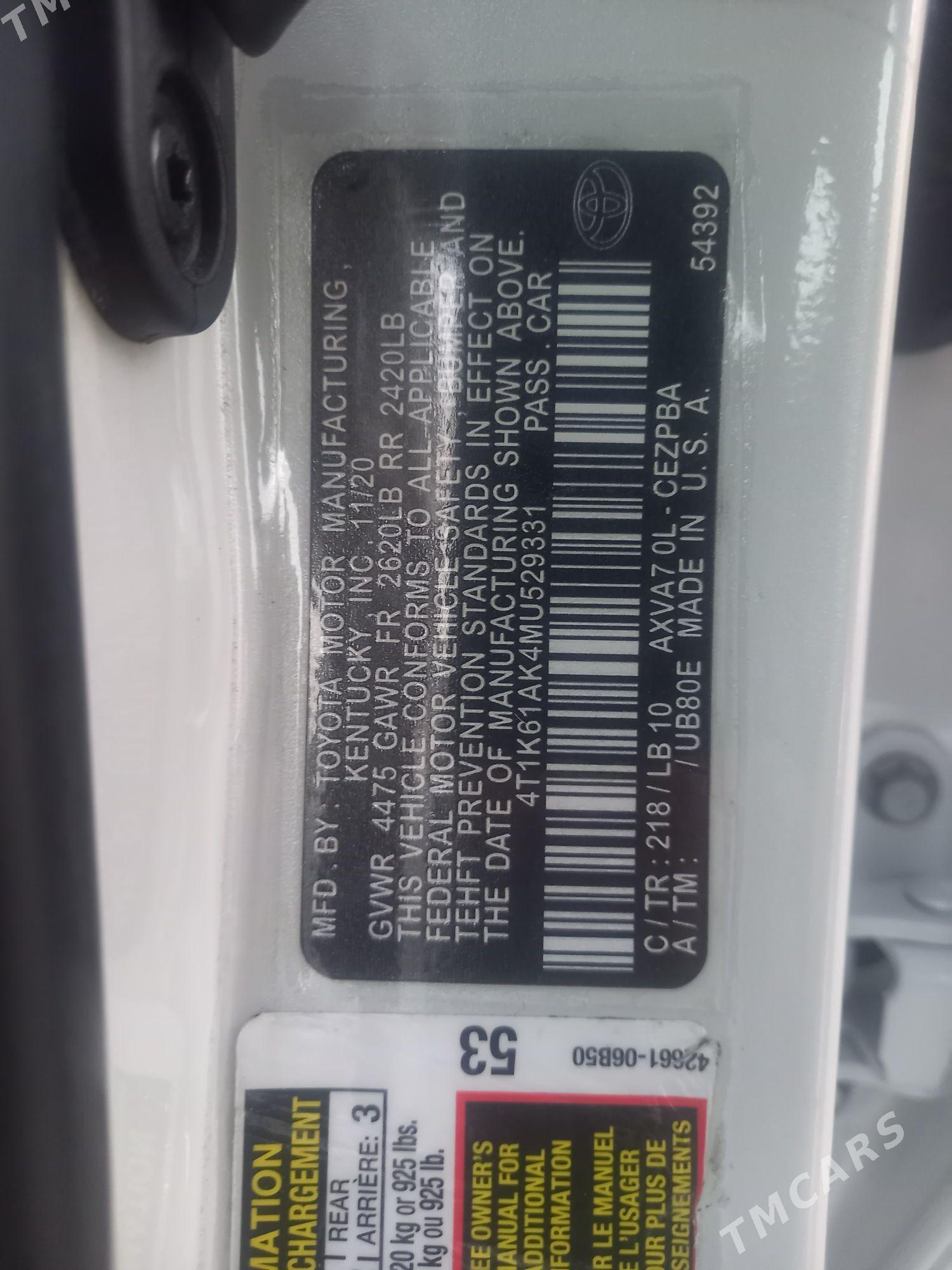 Toyota Camry 2021 - 400 000 TMT - Ашхабад - img 10