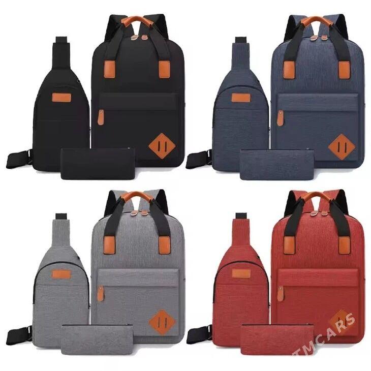 SUMKA СУМКА КОМПЛЕКТ 611 Черный Рюкзак - Aşgabat - img 2