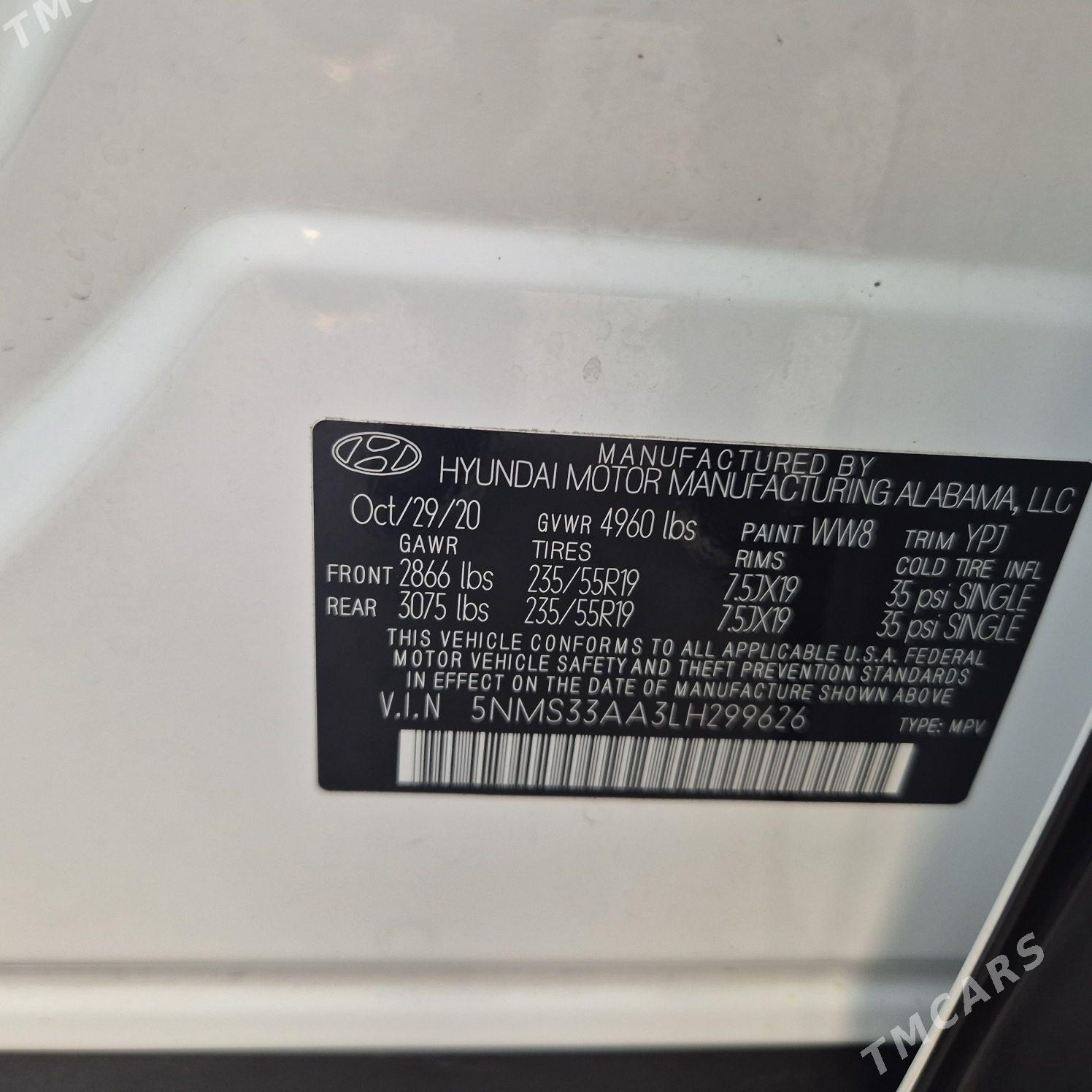 Hyundai Santa Fe 2020 - 366 000 TMT - Aşgabat - img 10