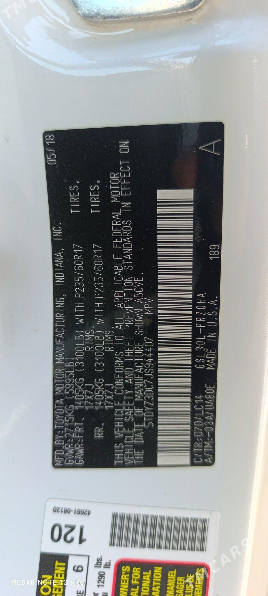 Toyota Sienna 2019 - 480 000 TMT - Туркменабат - img 3