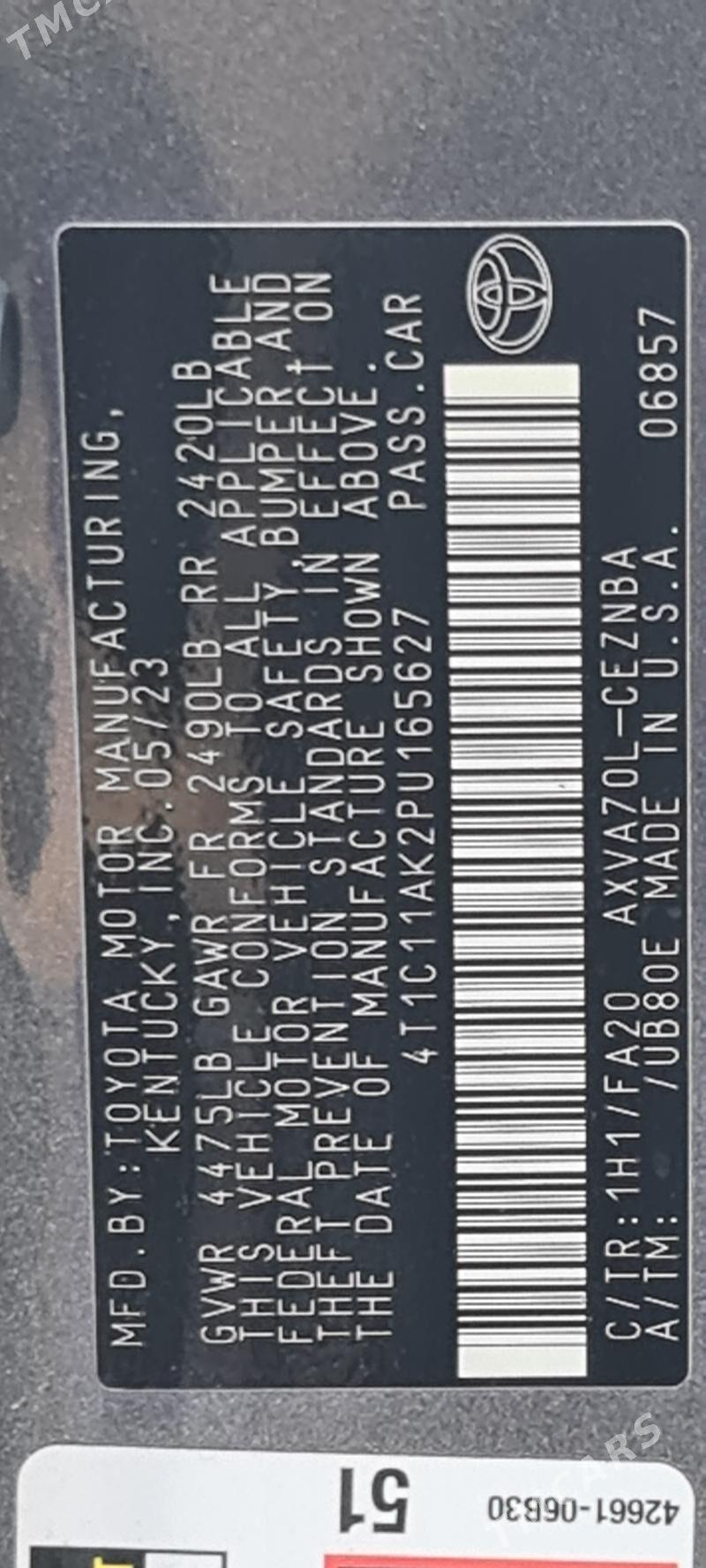 Toyota Camry 2023 - 245 000 TMT - Aşgabat - img 7