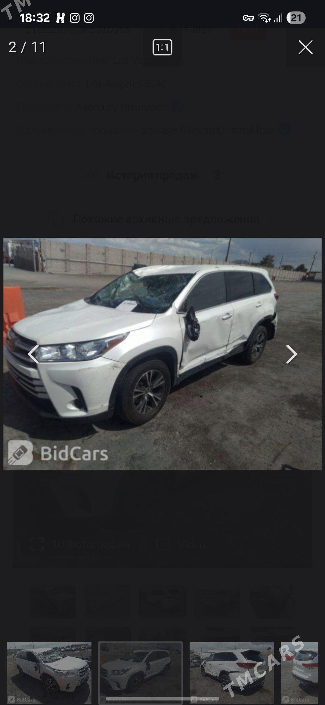 Toyota Highlander 2019 - 380 000 TMT - Ашхабад - img 6