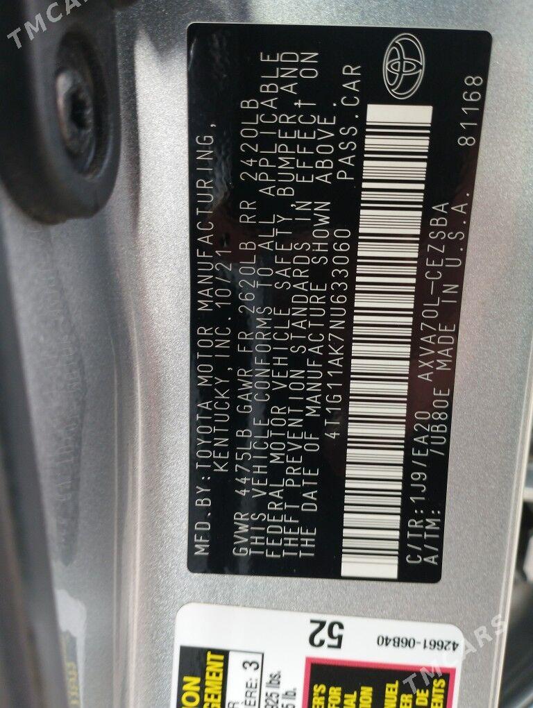 Toyota Camry 2022 - 340 000 TMT - Mary - img 8