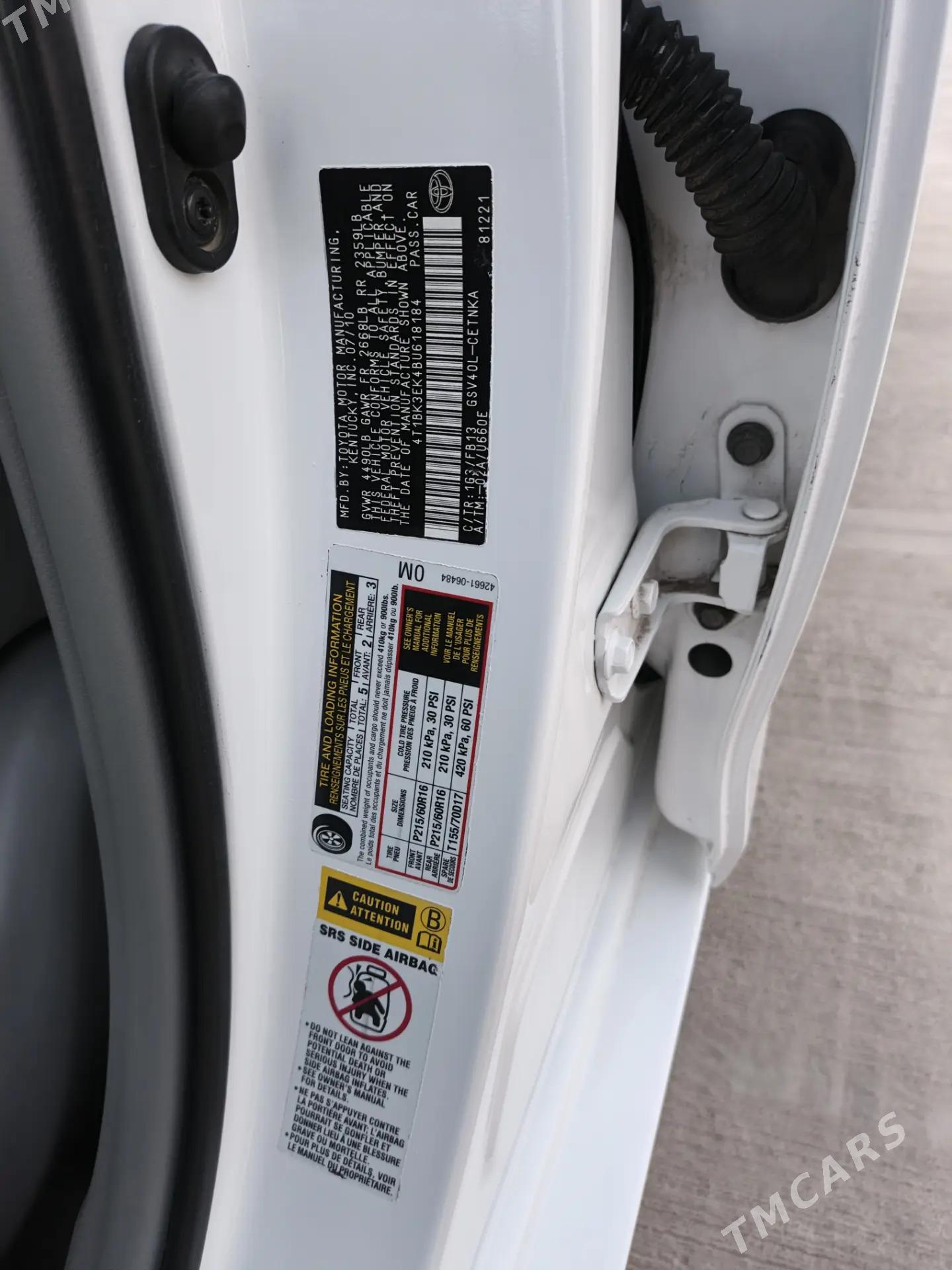 Toyota Camry 2010 - 190 000 TMT - Daşoguz - img 9