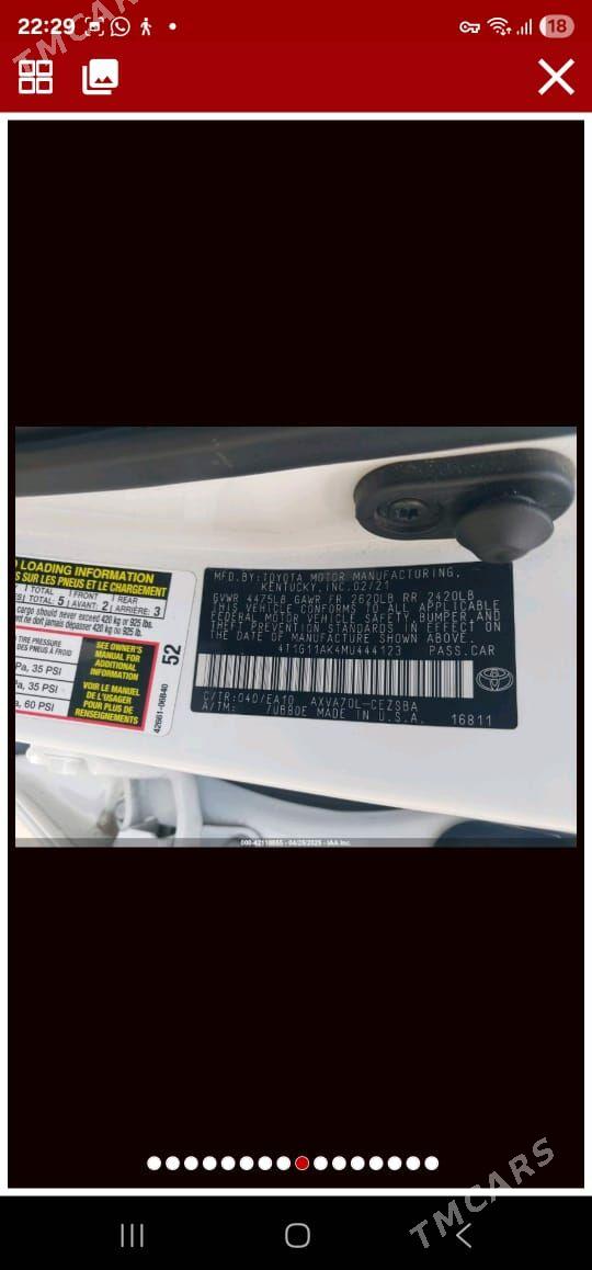 Toyota Camry 2021 - 340 000 TMT - Aşgabat - img 10